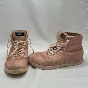 NOBULL Pink Camo High Top Workout Lifting Shoes